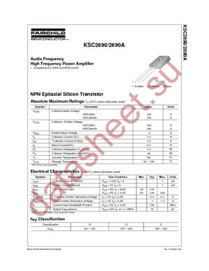 KSC2690AYSTSTU datasheet  